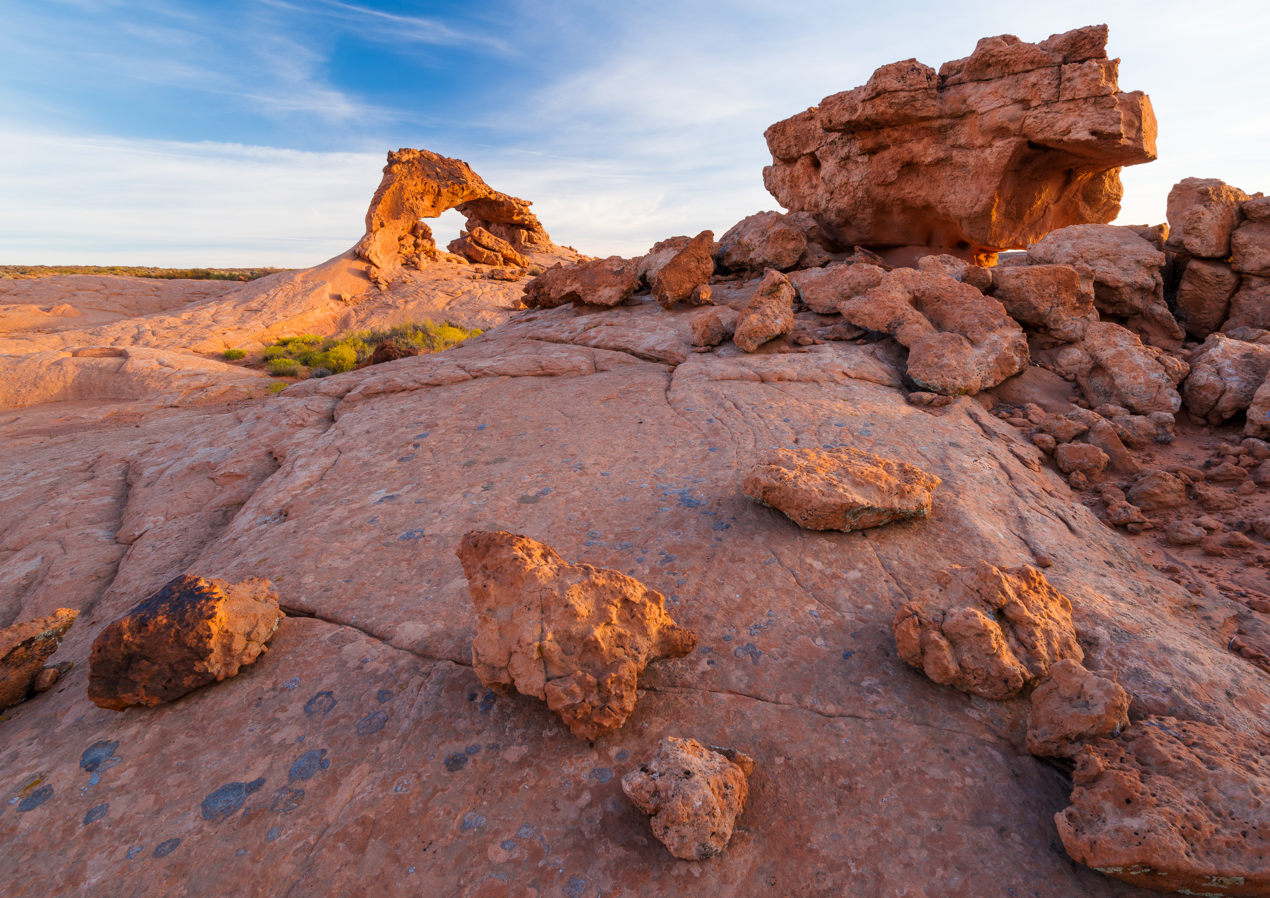 Grand Staircase-Escalante National Monument, Sunset Arch at dawn. Utah