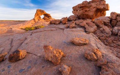 Sunset Arch at dawn in Grand Staircase-Escalante National Monument